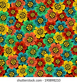 Seamless floral pattern. Vector repeated background. 