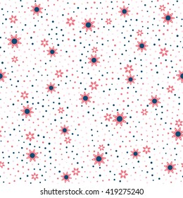 Seamless floral pattern. Vector repeating texture.