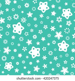 Seamless floral pattern. Vector repeating texture.