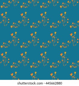 Seamless floral pattern. Vector repeating texture.