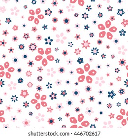 Seamless floral pattern. Vector repeating texture.