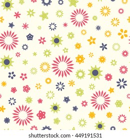 Seamless floral pattern. Vector repeating texture.