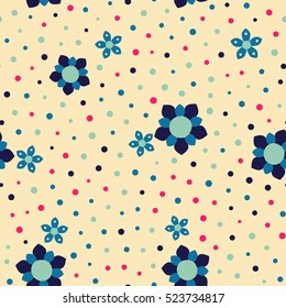 Seamless floral pattern. Vector repeating texture.