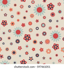 Seamless floral pattern. Vector repeating texture.