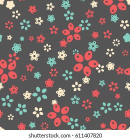 Seamless floral pattern. Vector repeating texture.