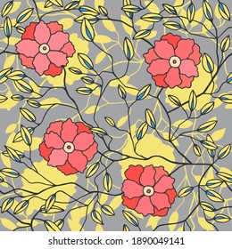 Patrón floral sin foco. Ilustración del material vectorial, eps 10. 
