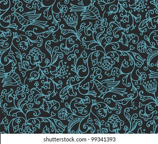 Seamless Floral Pattern. Vector version