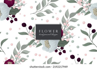 Nahtlose Blumenmuster in Vektorgrafik. Bildschirmvorlage