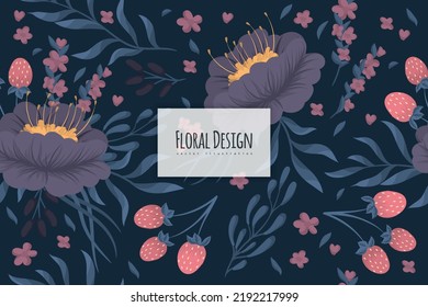 Seamless Floral Pattern in vector. Wallpaper template