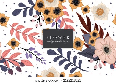 Seamless Floral Pattern in vector. Wallpaper template