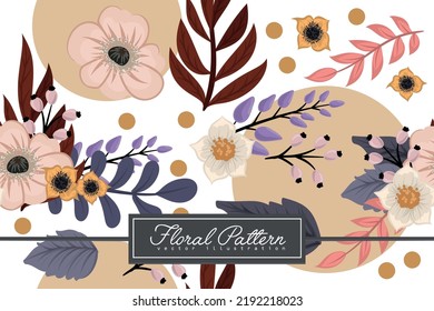 Seamless Floral Pattern in vector. Wallpaper template