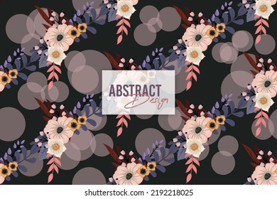 Patrón floral sin foco en el vector. Plantilla de fondo de escritorio