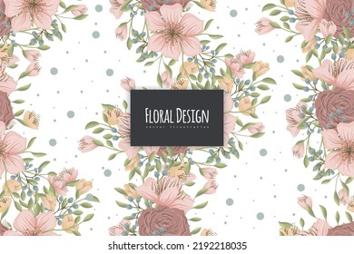 Patrón floral sin foco en el vector. Plantilla de fondo de escritorio