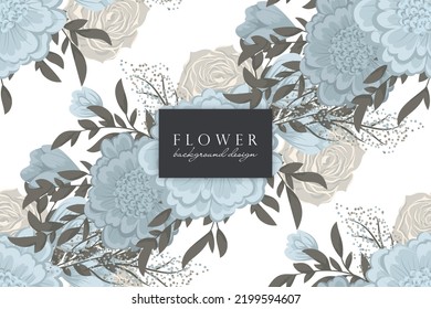 Patrón floral sin foco en el vector. Plantilla de fondo de escritorio