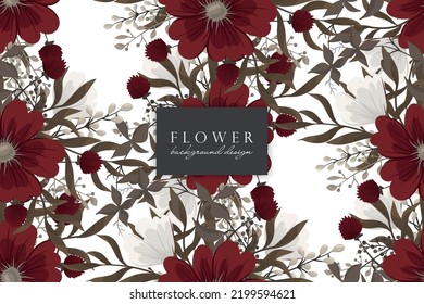 Seamless Floral Pattern in vector. Wallpaper template