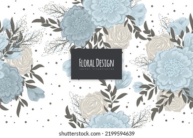 Seamless Floral Pattern in vector. Wallpaper template