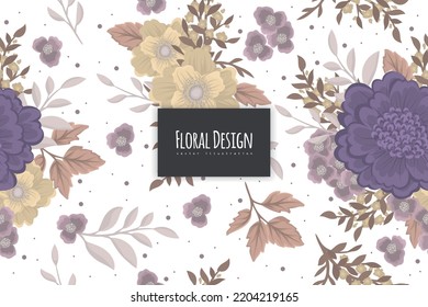 Patrón floral sin foco en el vector. Plantilla de fondo de escritorio