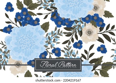 Seamless Floral Pattern in vector. Wallpaper template