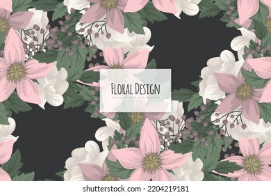 Seamless Floral Pattern in vector. Wallpaper template