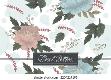 Seamless Floral Pattern in vector. Wallpaper template