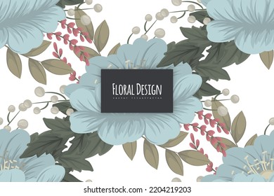 Seamless Floral Pattern in vector. Wallpaper template