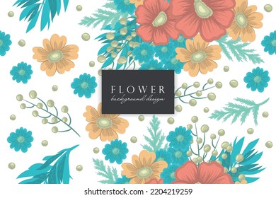 Seamless Floral Pattern in vector. Wallpaper template