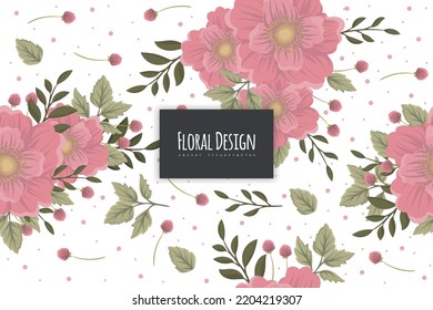 Seamless Floral Pattern in vector. Wallpaper template