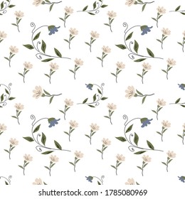 Nahtlose Blumenmuster in Vektorgrafik.Elegantes Design für Wallpaper.Kreative Farbflorale Oberfläche.Ekorative Rahmen für romantische Grußkarte oder Einladung.