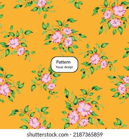 Seamless Floral Pattern in vector.Vector seamless pattern collection.Wild flowers, leaves, branches, candies repeat pattern design set.seamless floral pattern.Handmade. Wallpaper, fabric or design of 