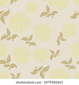 Seamless Floral Pattern in vector.Vector seamless pattern collection.Wild flowers, leaves, branches, candies repeat pattern design set.seamless floral pattern.Handmade. Wallpaper, fabric or design of