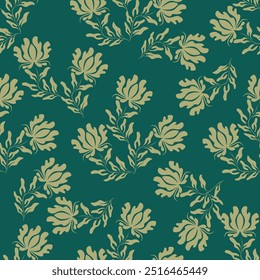 Seamless Floral Pattern in vector.Vector seamless pattern collection.Wild flowers, leaves, branches, candies repeat pattern design set.seamless floral pattern.Handmade. Wallpaper, fabric or design of