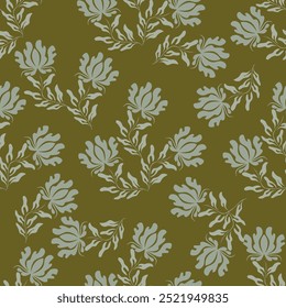 Seamless Floral Pattern in vector.Vector seamless pattern collection.Wild flowers, leaves, branches, candies repeat pattern design set.seamless floral pattern.Handmade. Wallpaper, fabric or design of