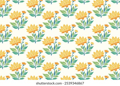 seamless floral pattern with vibrant abstract botanical flowers in rich colors and lush green leaves ideal for fashion fabric digital printing and innovative design projects