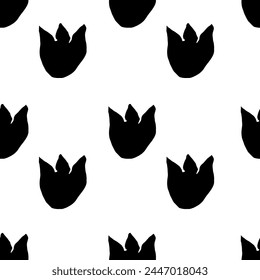 Seamless floral pattern, vibrant colors, isolated on white background. Elegant vector illustration suitable for wallpapers, textiles.