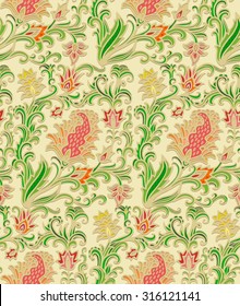 Seamless floral pattern, victorian style