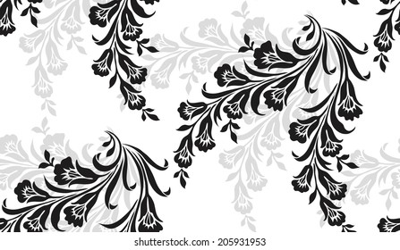 Seamless floral pattern, vintage background