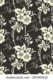 Seamless floral pattern, vintage background