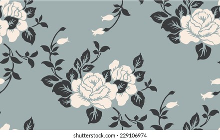 Seamless floral pattern, vintage background