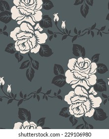 Seamless floral pattern, vintage background