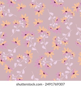Nahtloses Blumenmuster, Vintage-Hintergrund