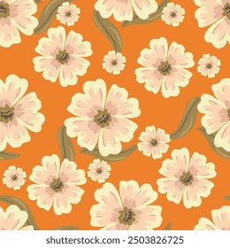 Seamless floral pattern, vintage background