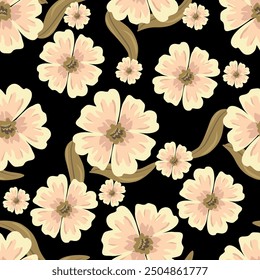 Seamless floral pattern, vintage background