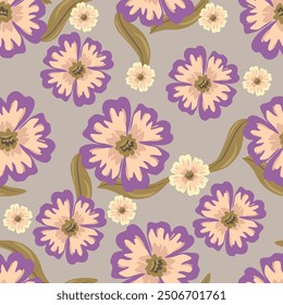 Seamless floral pattern, vintage background