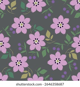 Seamless floral pattern, vintage background