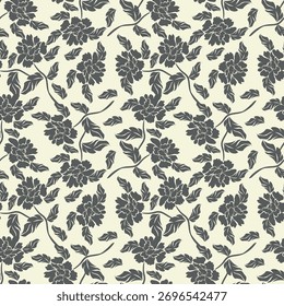 Padrão floral contínuo, fundo vintage