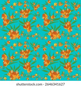 Seamless floral pattern with vintage colorful.