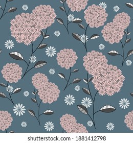 seamless floral pattern. Vintage ornament. Use for wallpaper, printing on the packaging paper, textiles.