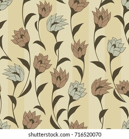 seamless floral pattern. Vintage ornament. Use for wallpaper, printing on the packaging paper, textiles