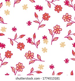 Seamless Floral Pattern. Vintage Philippine