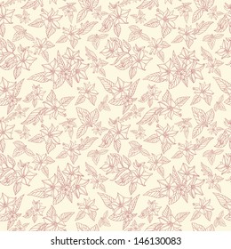 Seamless floral pattern in vintage style 1